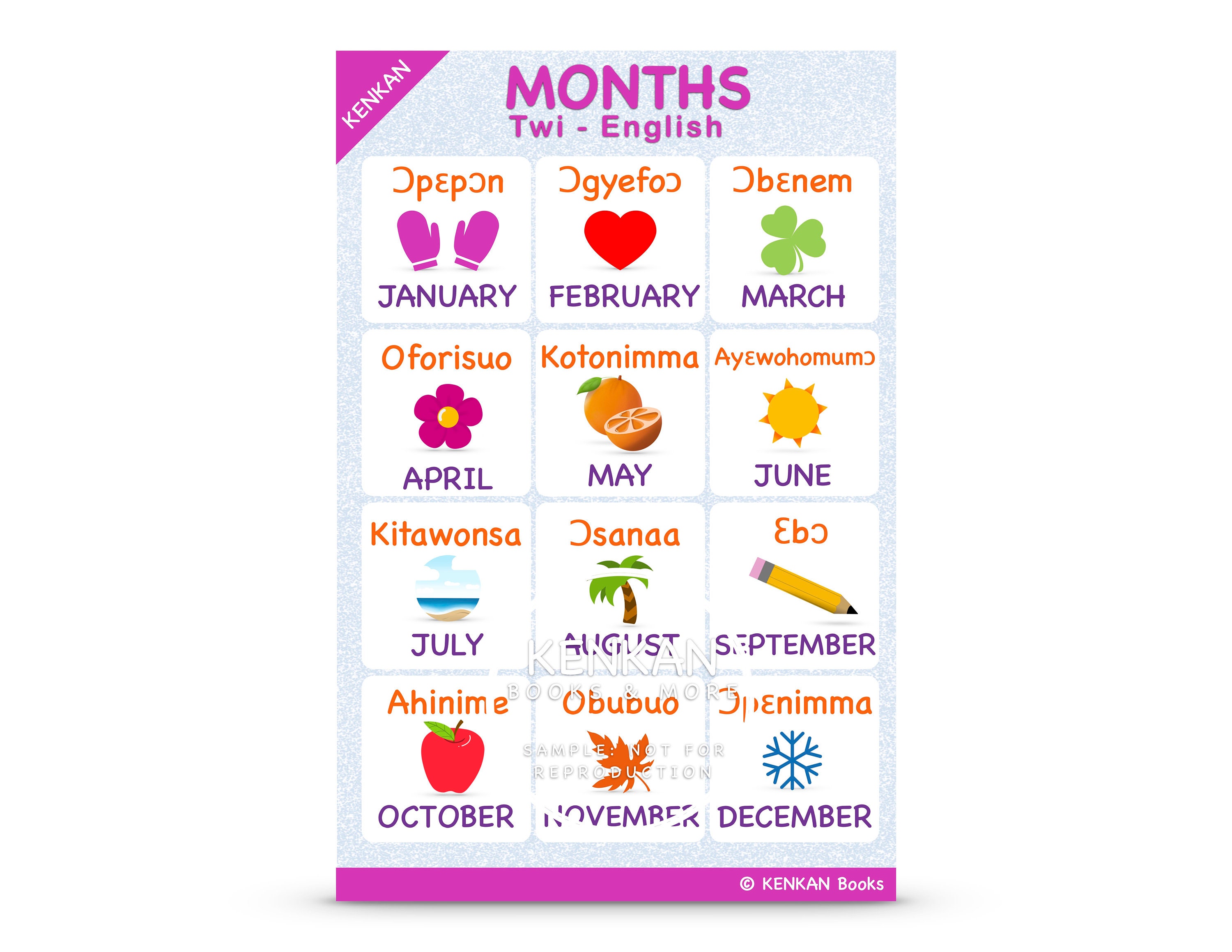 WRITE THE 12 MONTHS OF THE YEAR IN TWI visual data 3