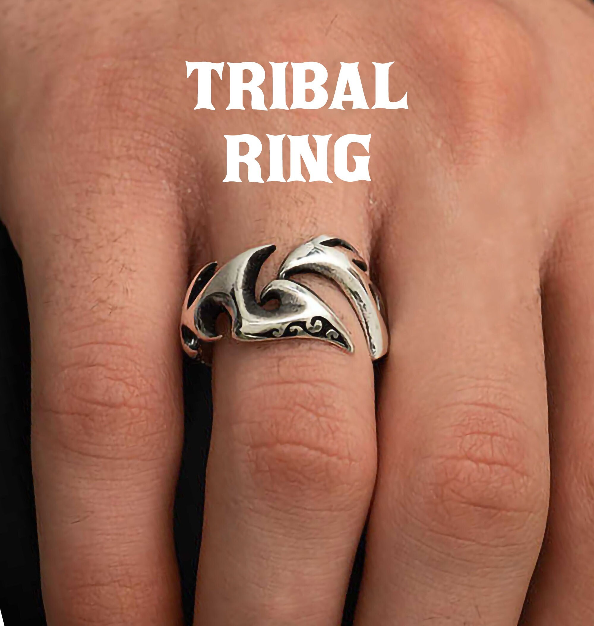methaan Picasso ijs Tribal Ring. Silver Ring. Tribal Pattern Ring. Silver - Etsy