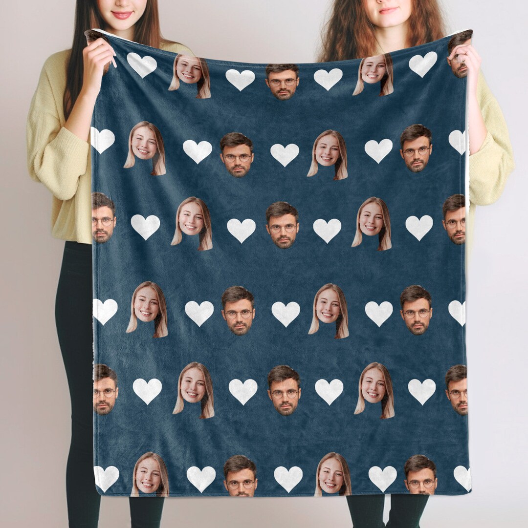 Personalized Face Photo Blanketcustom Blanket With Face Etsy