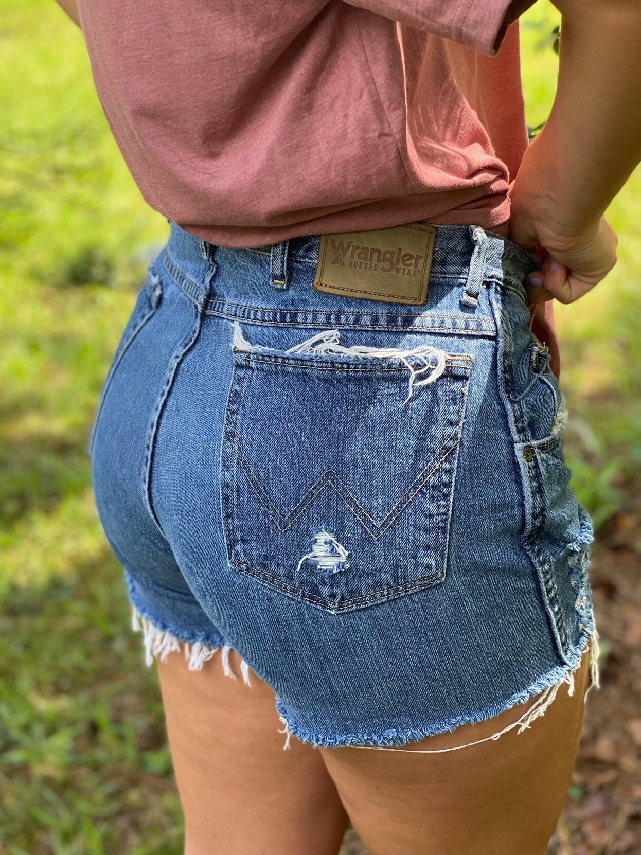 Custom Distressed Wrangler and Levi 