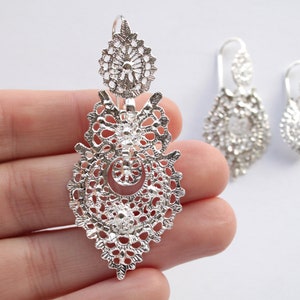 Portuguese Queen Earrings 24k Gold Plated / 925 Sterling Silver Portuguese Filigree Viana Earrings Portuguese Jewelry for Women image 6