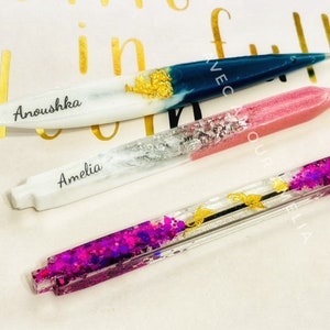 Personalised Refillable Resin Pen / Office Supplies / Handmade Refillable Resin Pen / Personalised Stationery / Christmas Gift