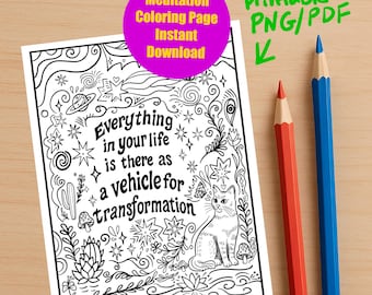 Página para colorear de mindfulness: arte espiritual para meditación y relajación. Diseño imprimible de inspiración bohemia.