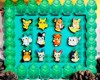 Houten pin rat elektrisch dedenne togedemaru plusle minun emolga pachirisu morpeko pawmi alola