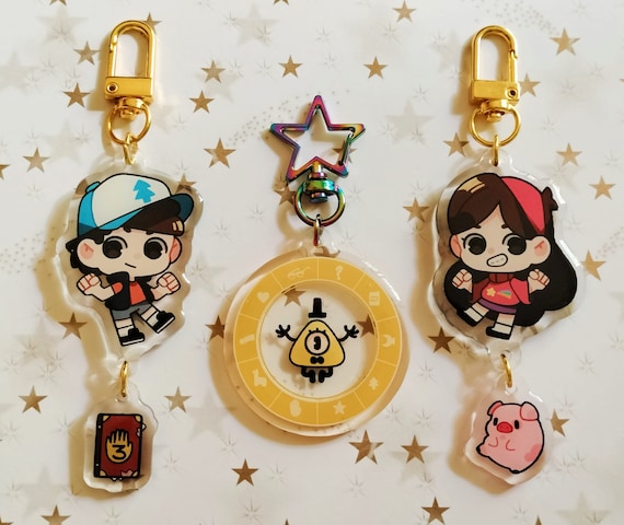Dijes acrílicos de Gravity Falls Bill Cipher Mabel Dipper