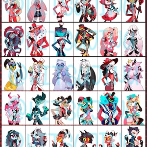 Tarjetas Helluva Boss y Hazbin Hotel
