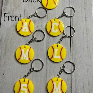 Gepersonaliseerde Softbal / Baseball sleutelhanger