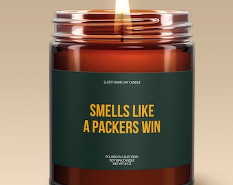 Smells Like A Packers Win Candle | Football | Green Bay Packers | Game Day | Sports | Watch Party | NFL