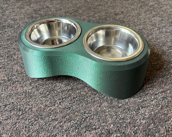 Bowl Stand, Double Cat or Small Dogs Bowl Stand | Cat feeding stand  | Cat food bowl stand | Pet feeding station 2×220 ml + Bowls Included