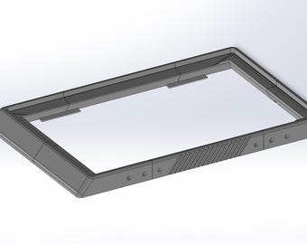 Starlink Standard (Gen 3) flat mount for rectangular dishy. Self-assembly kit. 6 parts + fixing elements. RV Roof Adaptor. ASA plastic.