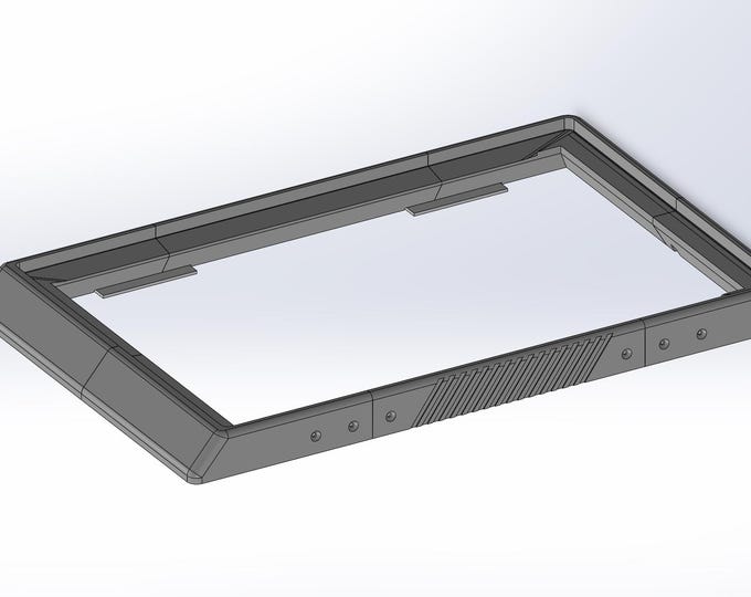 Starlink Standard (Gen 3) flat mount for rectangular dishy. Self-assembly kit. 6 parts + fixing elements. RV Roof Adaptor. ASA plastic.