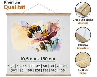 Posterleiste Eiche 16 Längen - Posterrahmen magnetisch Bilderrahmen 10, 15, 21, 30, 42, 50, 60, 70, 80, 84, 90, 100, 120, 130, 140, 150 cm