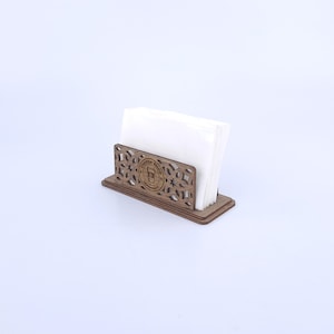 Portatovaglioli in legno personalizzato con logo, portatovaglioli ristorante, portatovaglioli personalizzati da cucina, portatovaglioli rustico, 10727