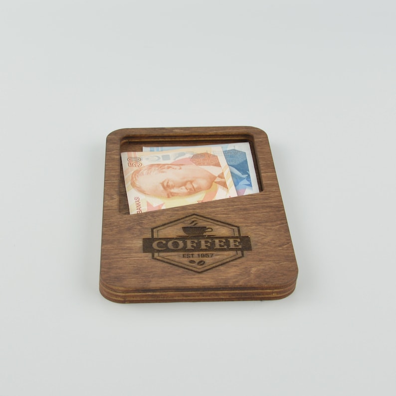 Wooden Check Presenter Restaurant Check Holder Bill Holder Etsy