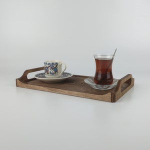 Personalized Wood Serving Tray with Logo, Restaurant Serving Tray, Customized Wedding Gift 10570