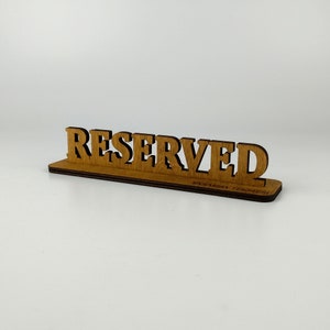 Reserved Table Sign,  Wooden Rusctic Board, Reserved Restaurant Sign,  Wood Reserved Sign, Reserved Wedding Sign, Restaurant Decor 10464