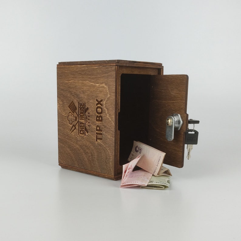 Boîte de pourboire en bois personnalisée Boîte à pourboires Etsy France
