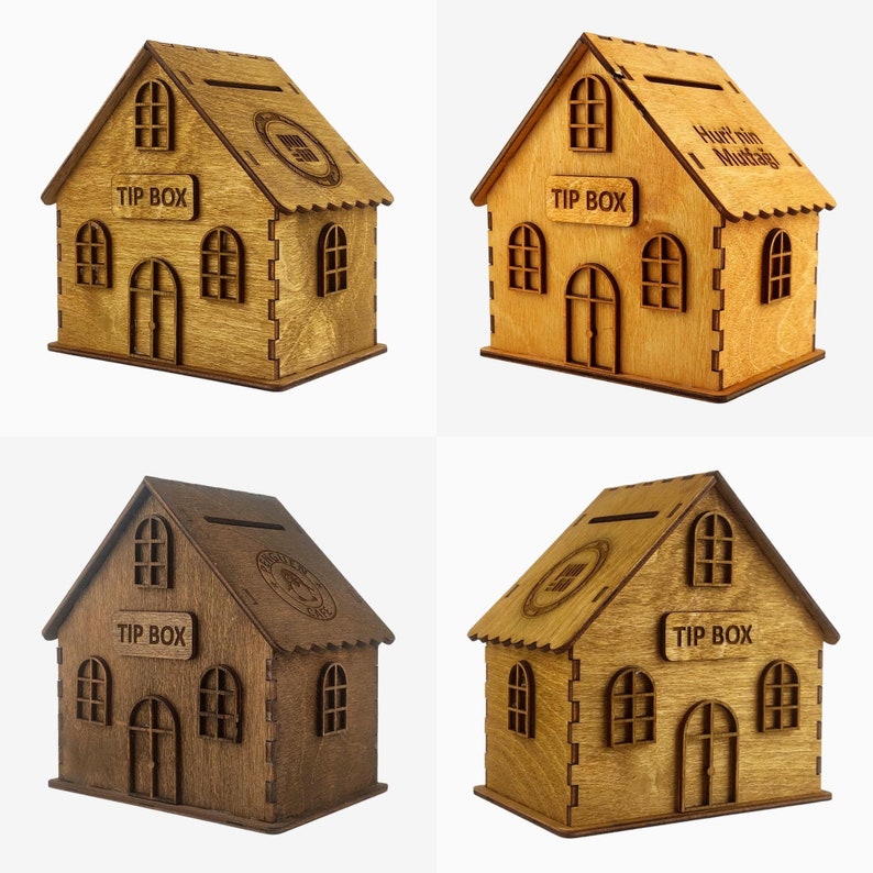Custom Tip Box Personalized Wooden Tipping Box, Restaurant Tip Box, Custom Money Box ...