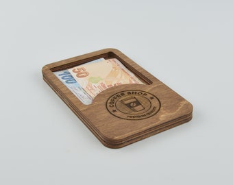 Wooden Check Presenter, Restaurant Check Holder, Bill Holder, Receipt Presenter, FREE ENGRAVING, 10777