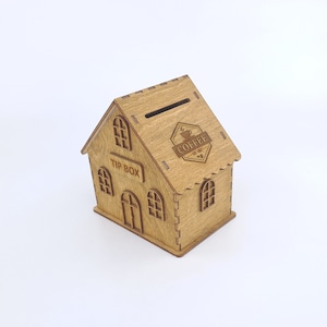 Personalized Wooden Tipping Box, Restaurant Tip Box, Custom Money Box, Wood Donation Box, Charity Box, Wooden Piggy Bank 10560