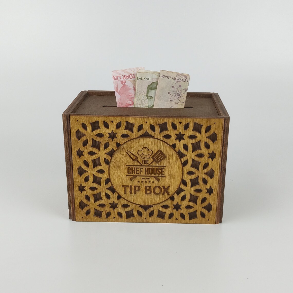 Custom Tip Box Personalized Wooden Tipping Box Restaurant Tip Box Custom - Etsy