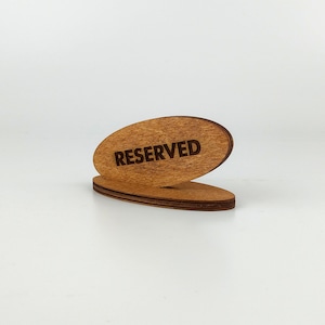 Reserved Table Sign,  Wooden Rusctic Board, Reserved Restaurant Sign,  Wood Reserved Sign, Reserved Wedding Sign, Restaurant Decor 10673