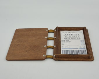 Wooden Bill Holder, Restaurant Check Holder, Check Presenter Tray, Receipt Presenter, Bar Cafe Bill Presenter, 10869