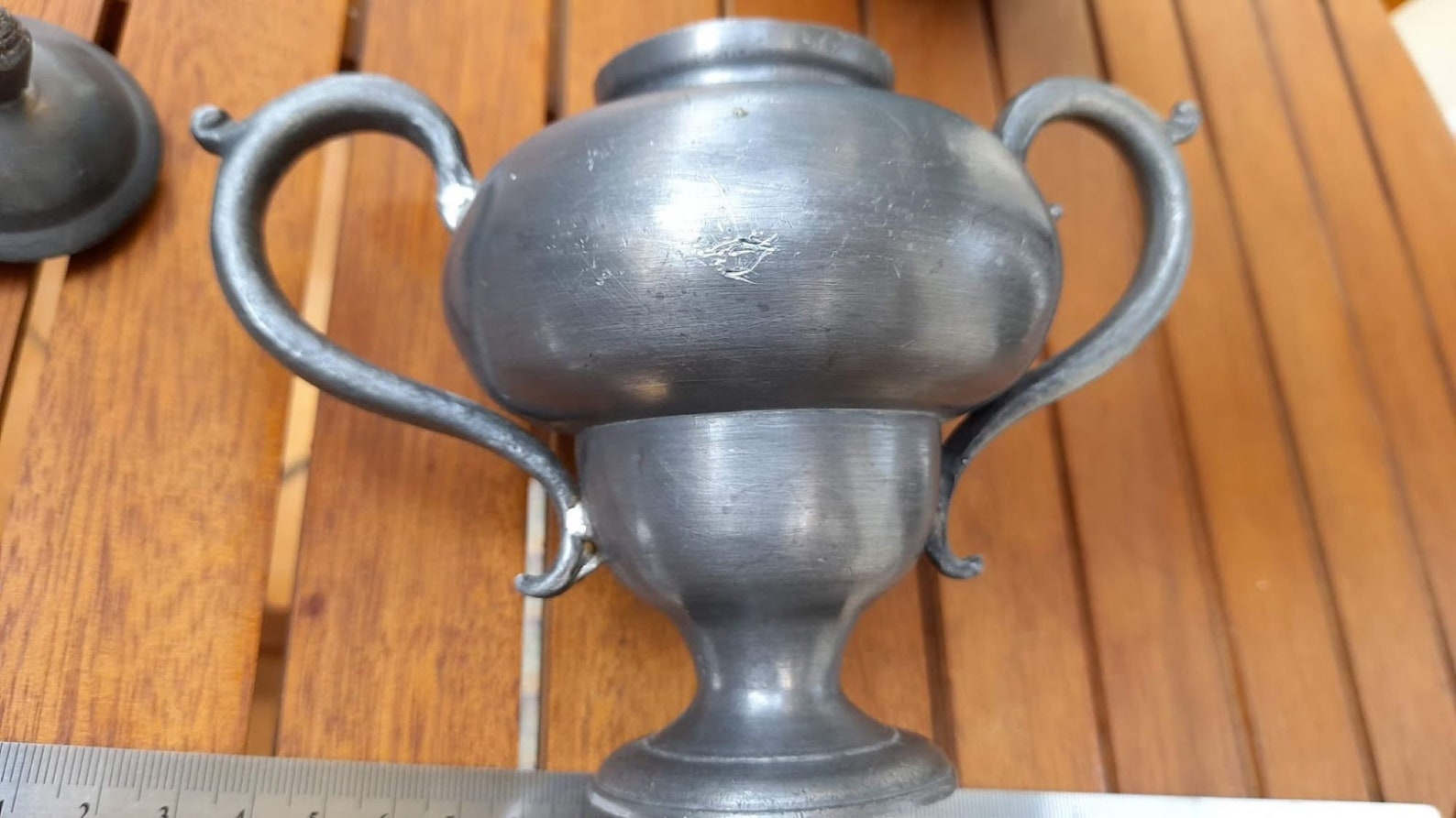 Vintage Pewter Sugar Bowl With Lid Etsy