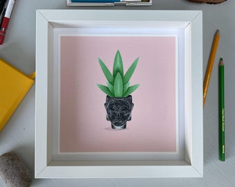 DIGITAL DOWNLOAD — 'Buddha & Botanicals' | Procreate Illustration | Square Printable Wall Art