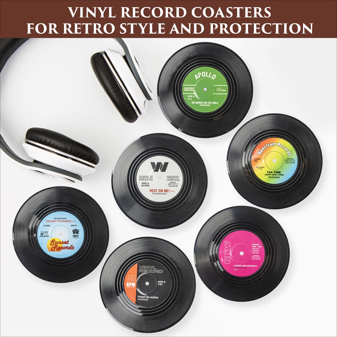 Vinyl Record Coasters Nostalgic Style and Surface Protection Combined