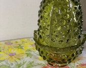 Fenton Hobnail Colonial Green Fairy Lamp