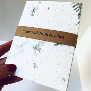 mini Holiday Fern Bits Notebooks - Handmade Notebooks - Eco Friendly Products  Handmade Stationery Recycled Paper, Handmade Holiday Gift