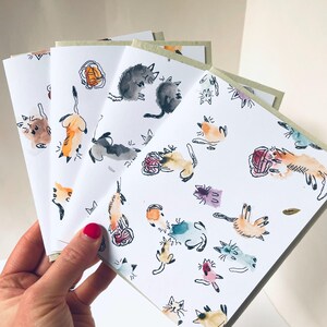 Cartes Esquissées Pour Pincer Le Chat À Planter, Respectueux De L'environnement, Mamans Chat, Aquarelles De Chats, Cartes Aquarelles Peintes À La Main, Cadeaux Pour Pincer Un Chat, Dessinés À La Main