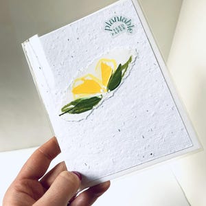 Plantable Seed Paper Cards - Hand Painted Abstract Florals - Eco Friendly Products - Handmade Stationery - Floral Art - Wildflower Cards