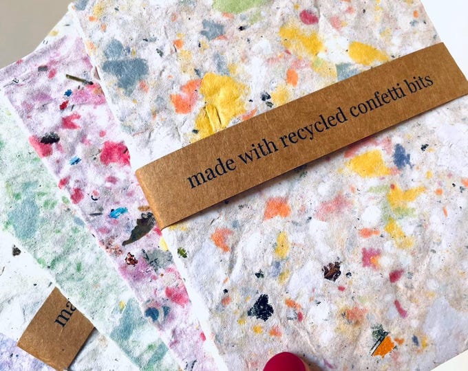 Confetti Bits Paper Notebooks: Handmade Recycled Stationery