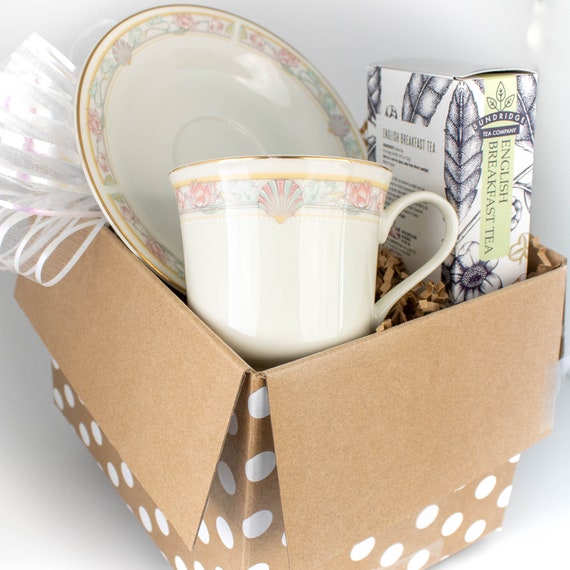 Vintage Tea Cup Gift Box Teacup & Saucer Gift Box Gift for Etsy