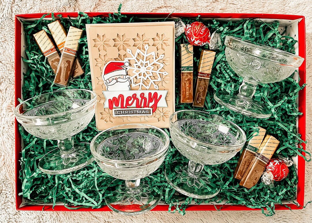 Vintage Gift Box Ice Cream Sundae Gift Basket With Vintage Etsy