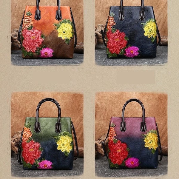 Leather Vintage Bag Etsy