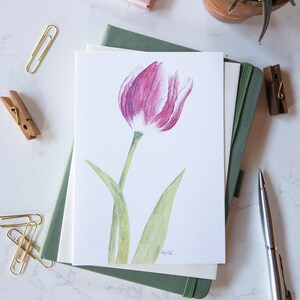 Tulip Card | Mother&#39;s Day Card | Spring Card | Spring Birthday | Any Occasion Card | Note Card | Greeting Card | Floral Card