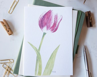 Tulip Card | Mother's Day Card | Spring Card | Spring Birthday | Any Occasion Card | Note Card | Greeting Card | Floral Card