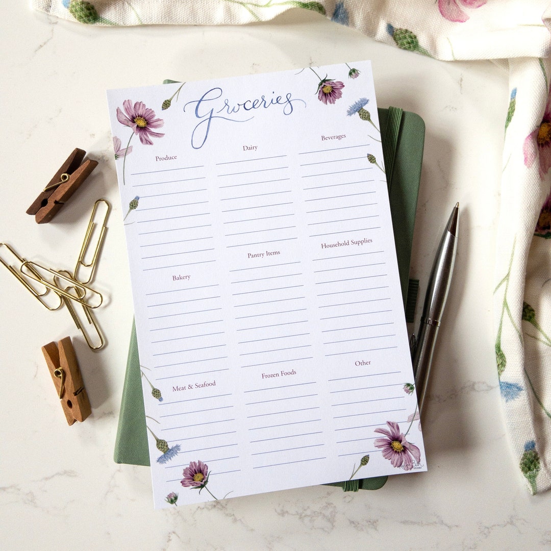 Grocery Notepad | Grocery List | Notepad | Shopping List | Market List ...