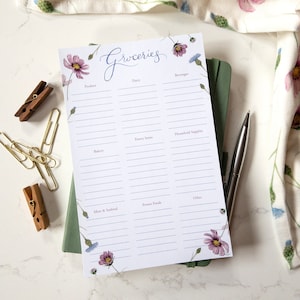 Grocery Notepad | Grocery List | Notepad | Shopping List | Market List | Stationery