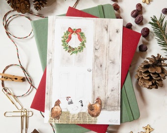 Holiday Homestead Christmas Card | Farm Christmas Card | Country Christmas | Holiday Card | Chicken Christmas Card