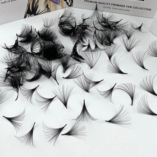 8D premade fans, 0.07 thickness Flat Lash Pro-made Fans, premium quality eyelash, premade fans, volume lash, eyelash extension,