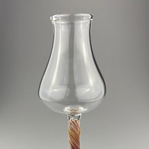 Whisky Nosing Glass with Implosion Marble Stem. One-of-a-kind hand blown glass art whiskey glass!