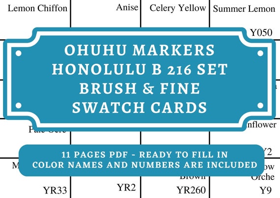 Ohuhu Alcohol Markers 216 Brush and Fine (Honolulu B) - Swatch