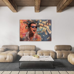 MILLIONAIRE ART, Millionaire POSTER, Colorful Printable Wall Art Ambition Print, Glossy Wall Art Print, Retire Young & Rich is Goal Poster