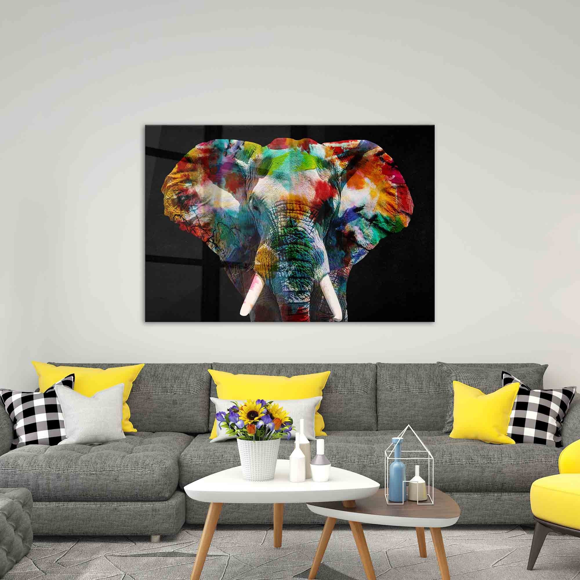 COLORFUL ELEPHANT WALL Art, the Glamorous Elephant Print, Glossy Graffiti  Wall Art Printable, Large Elephant Trendy Art, New Home Gift - Etsy