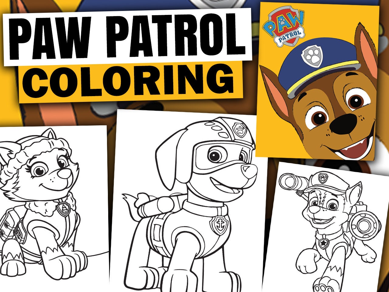 patrol printable coloring coloring book coloring pages etsy