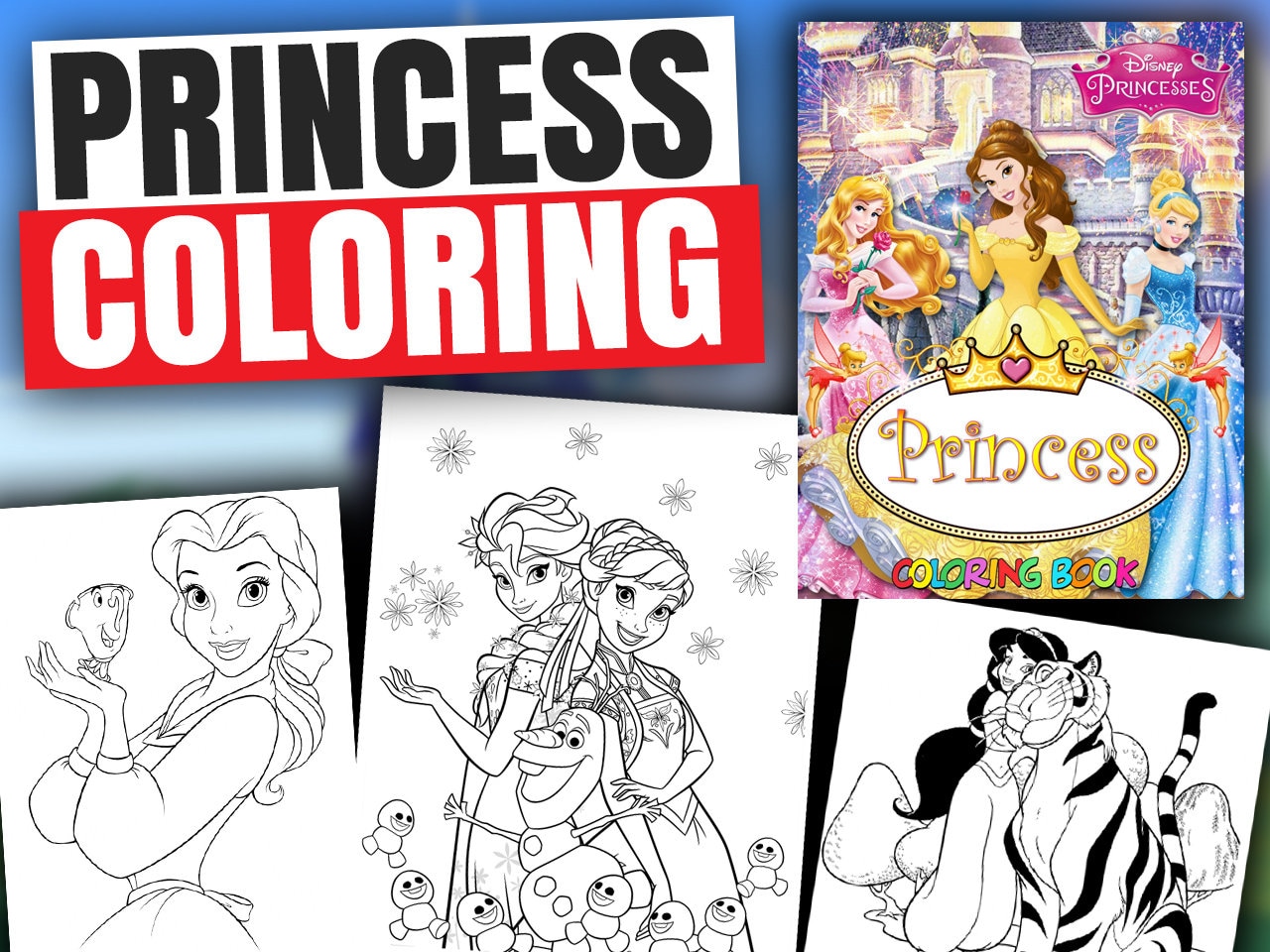 Princess Coloring Book Princess Coloring Sheets Princess - Etsy